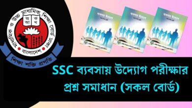 SSC ব্যবসায় উদ্যোগ পরীক্ষার প্রশ্ন সমাধান ২০২৫ - (সকল বোর্ড)
