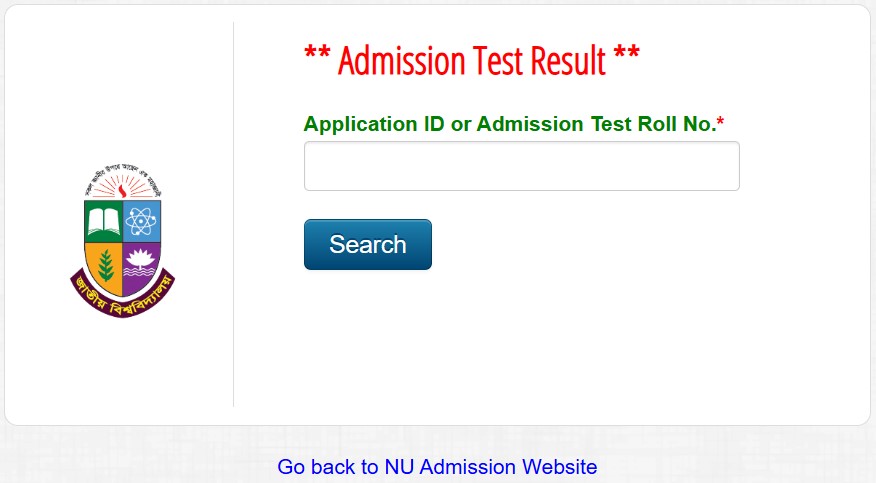 NU Honours Admission Test Result 2025